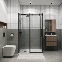 Grossman Classic 100x90x195 120.K33.04.1090.21.00 (черный матовый/стекло прозрачное) Image #3
