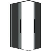 Grossman Galaxy 110x80x195 300.K33.01.1180.21.10 (черный матовый/тонированное стекло) Image #2
