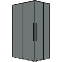 Grossman Galaxy 110x80x195 300.K33.01.1180.21.10 (черный матовый/тонированное стекло) Image #1