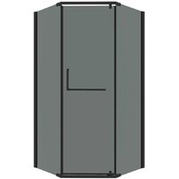 Grossman Pragma 100x100x195 302.K33.03.1010.21.10 (черный матовый/тонированное стекло)