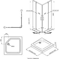 Triton Каппа-Хром 90x90 (с поддоном) Image #8