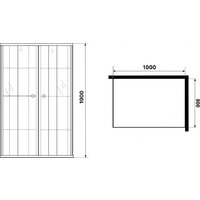 Niagara Eco NG-1018-14QKL 100x80x190 (черный/стекло клетка) Image #5
