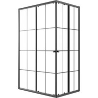Niagara Eco NG-1018-14QKL 100x80x190 (черный/стекло клетка)