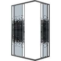 Niagara Eco NG-1018-14QBLACK 100x80x190 (черный/стекло мозаика) Image #2