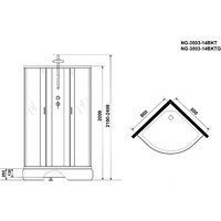 Niagara NG-3503-14BKTG 80x80x215 (тонированное стекло) Image #4