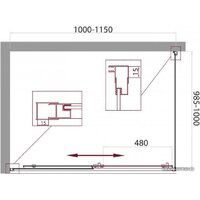 BelBagno UNIQUE-AH-1-100/115-100-C-Cr (прозрачное стекло) Image #8