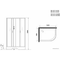 Niagara NG-3312-14LBK 120x80x200 Image #4