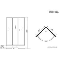 Niagara NG-3503-14BKG 80x80x215 Image #4
