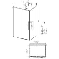 Grossman Galaxy 100x80x195 120.K33.01.1080.10.00 (хром/прозрачное стекло) Image #19