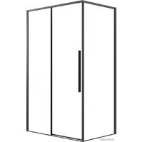 Grossman Galaxy 130x90x195 120.K33.01.1390.21.00 (черный матовый/прозрачное стекло) Image #1