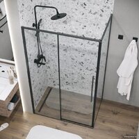 Grossman Galaxy 130x90x195 120.K33.01.1390.21.00 (черный матовый/прозрачное стекло) Image #9