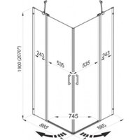 Triton Тау-Блэк 90x90 (черный, без поддона) Image #2