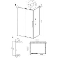 Grossman Cosmo 100x70x195 120.K33.02.1070.42.00 (графит сатин/стекло прозрачное) Image #10