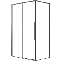 Grossman Galaxy 110x90x195 120.K33.01.1190.21.00 (черный матовый/стекло прозрачное)
