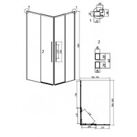 Grossman Galaxy 120x80x195 300.K33.01.1280.32.00 (золото сатин/прозрачное стекло) Image #10