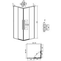 Grossman Galaxy 80x80x195 300.K33.01.8080.10.00 (хром/прозрачное стекло) Image #11