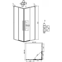 Grossman Galaxy 90x90x195 300.K33.01.9090.10.00 (хром/прозрачное стекло) Image #11