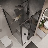 Niagara 140x90x195 NG-85-14TB-TB90-34 (черный матовый/тонированное стекло) Image #9