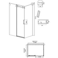 Grossman Classic 100x90x195 120.K33.04.1090.21.10 (черный матовый/тонированно стекло) Image #10