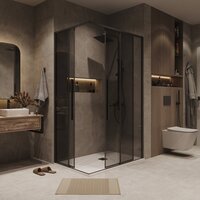 Grossman Galaxy 100x80x195 300.K33.01.1080.21.10 (черный матовый/тонированное стекло) Image #8