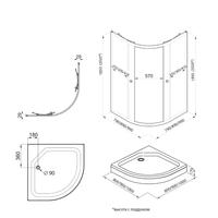 Triton Альфа Хром А1 80х80 без поддона (прозрачное стекло) Image #10