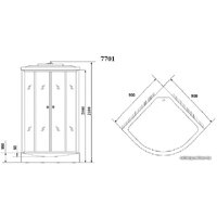 Niagara NG-7701G 90x90x210 (прозрачное стекло) Image #4
