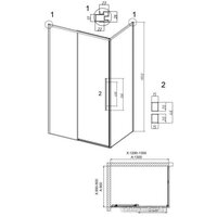 Grossman Galaxy 130x90x195 120.K33.01.1390.21.02 (черный матовый/шиншилла стекло) Image #10