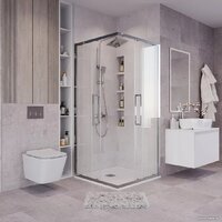 Grossman Cosmo 100x100x195 300.K33.02.1010.10.00 (хром/прозрачное стекло) Image #7