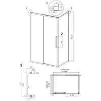 Grossman Cosmo 120x70x195 120.K33.02.1270.42.00 (графит сатин/стекло прозрачное) Image #10