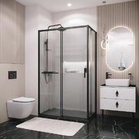 Grossman Style 100x90x195 120.K33.05.1090.21.02 (черный матовый/стекло шиншилла) Image #7