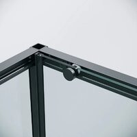 Grossman Galaxy 100x80x195 120.K33.01.1080.21.00 (черный матовый/прозрачное стекло) Image #4