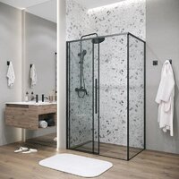 Grossman Galaxy 100x80x195 120.K33.01.1080.21.00 (черный матовый/прозрачное стекло) Image #8