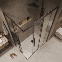 Grossman Galaxy 80x70x195 300.K33.01.8070.21.00 (черный матовый/прозрачное стекло) Image #9