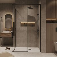Grossman Galaxy 80x70x195 300.K33.01.8070.21.00 (черный матовый/прозрачное стекло) Image #10