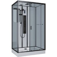 Niagara NG-6912-01GQR BLACK 120x80x210 (тонированное стекло)