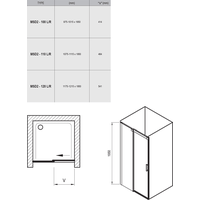 Ravak MSD2 110 L (белый/прозрачное) левая Image #6
