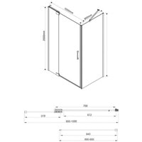 Vincea Extra VSR-1E901090CL (хром/прозрачное) Image #5