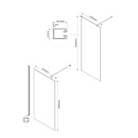 Vincea Walk-In VSW-1H100CLB (матовый черный/прозрачное) Image #3