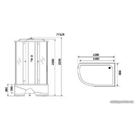 Niagara NG-7712WR 80x120x220 (прозрачное стекло, правая) Image #3