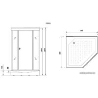 Niagara NG-7701DW 90x90x210 (прозрачное стекло) Image #4