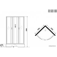 Niagara NG-3502-14BK 100x100 (тонированное стекло) Image #4