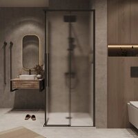 Grossman Galaxy 90x90x195 300.K33.01.9090.21.02 (черный матовый/шиншилла стекло) Image #19