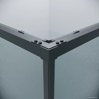 Grossman Galaxy 90x90x195 300.K33.01.9090.21.02 (черный матовый/шиншилла стекло) Image #4