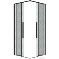 Grossman Galaxy 90x90x195 300.K33.01.9090.21.02 (черный матовый/шиншилла стекло) Image #12