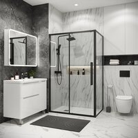Grossman Cosmo 120x80x195 120.K33.02.1280.21.00 (черный матовый/стекло прозрачное) Image #6