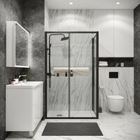 Grossman Cosmo 120x80x195 120.K33.02.1280.21.00 (черный матовый/стекло прозрачное) Image #7