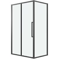Grossman Cosmo 120x80x195 120.K33.02.1280.21.00 (черный матовый/стекло прозрачное) Image #1