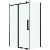Grossman Classic 110x80x195 120.K33.04.1180.21.00 (черный матовый/стекло прозрачное)