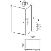 Grossman Galaxy 120x70x195 120.K33.01.1270.10.00 (хром/прозрачное стекло) Image #10