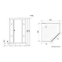 Niagara NG-7702DG 100x100x210 (прозрачное стекло) Image #4